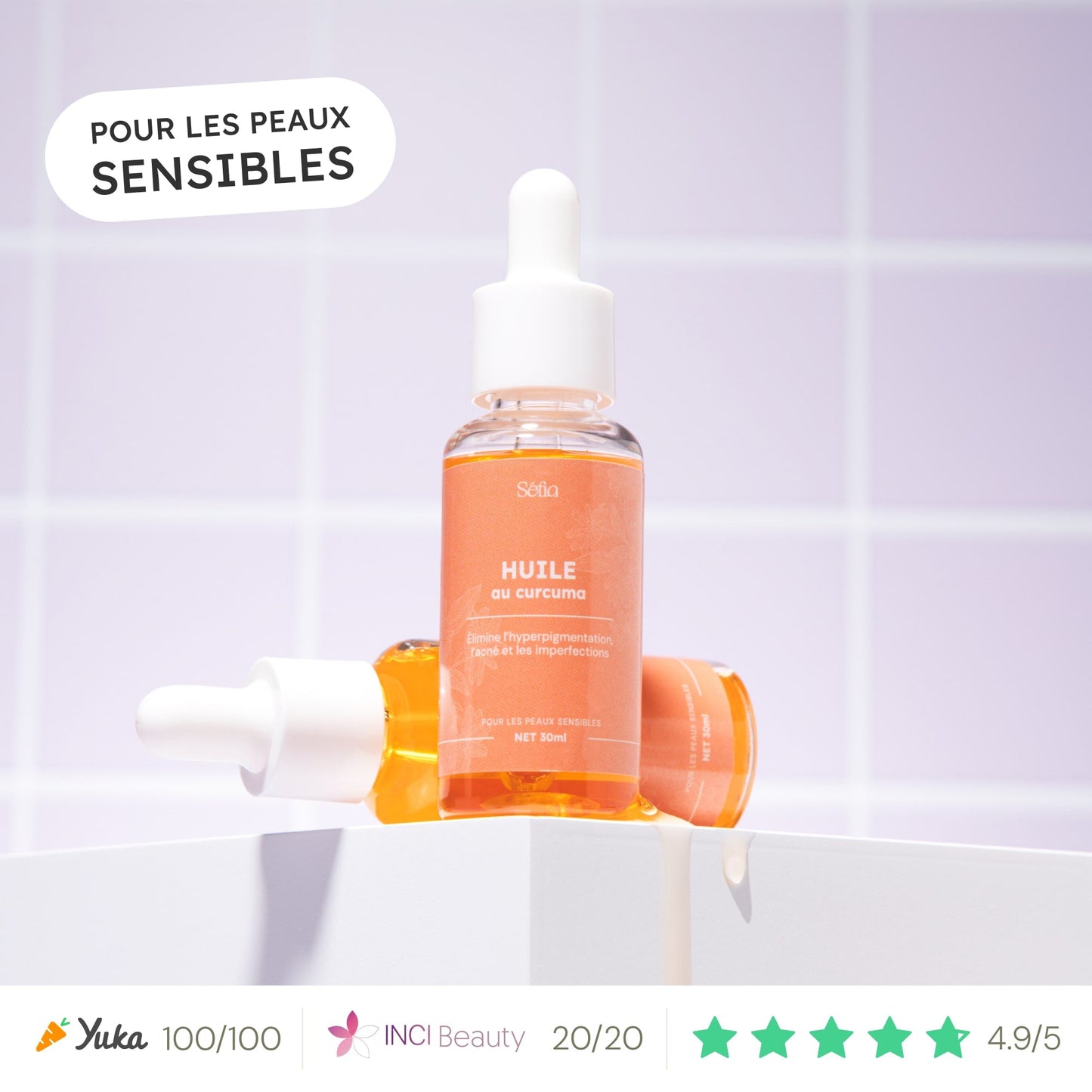 Huile visage - peaux sensibles - 30ml